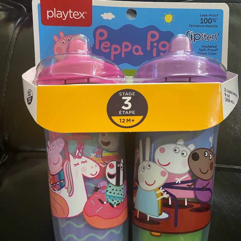 Playtex Peppa Pig Sippy Cups 12M+
